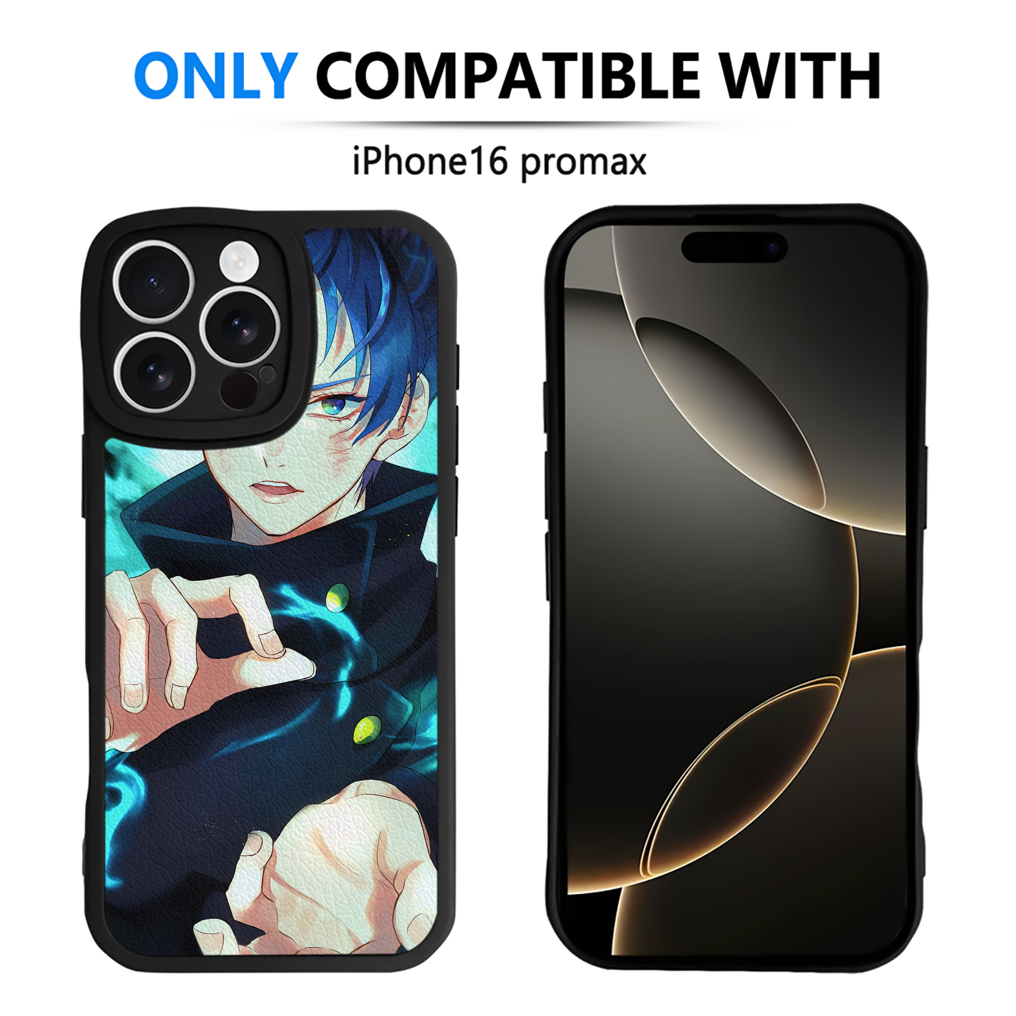 （画像用） 呪術廻戦 Jujutsu Kaisen 【iPhone 16シリーズ対応】シリコンスマホケース（レザー調） 材質：シリコン
